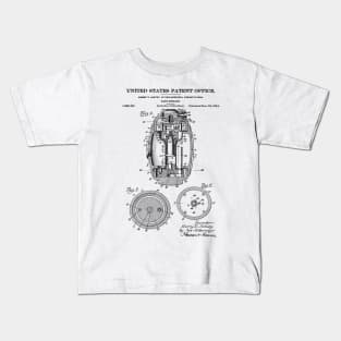 Hand Grenade Patent Black Kids T-Shirt